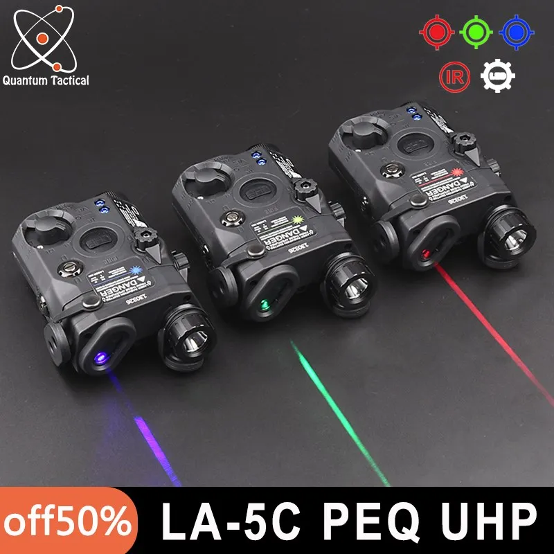 

Tactical LA-5C PEQ UHP PEQ-15 Laser Red Green Blue Dot White LED Flashlight IR Sight Hunting Weapon Light Airsoft PEQ 20mm Rail