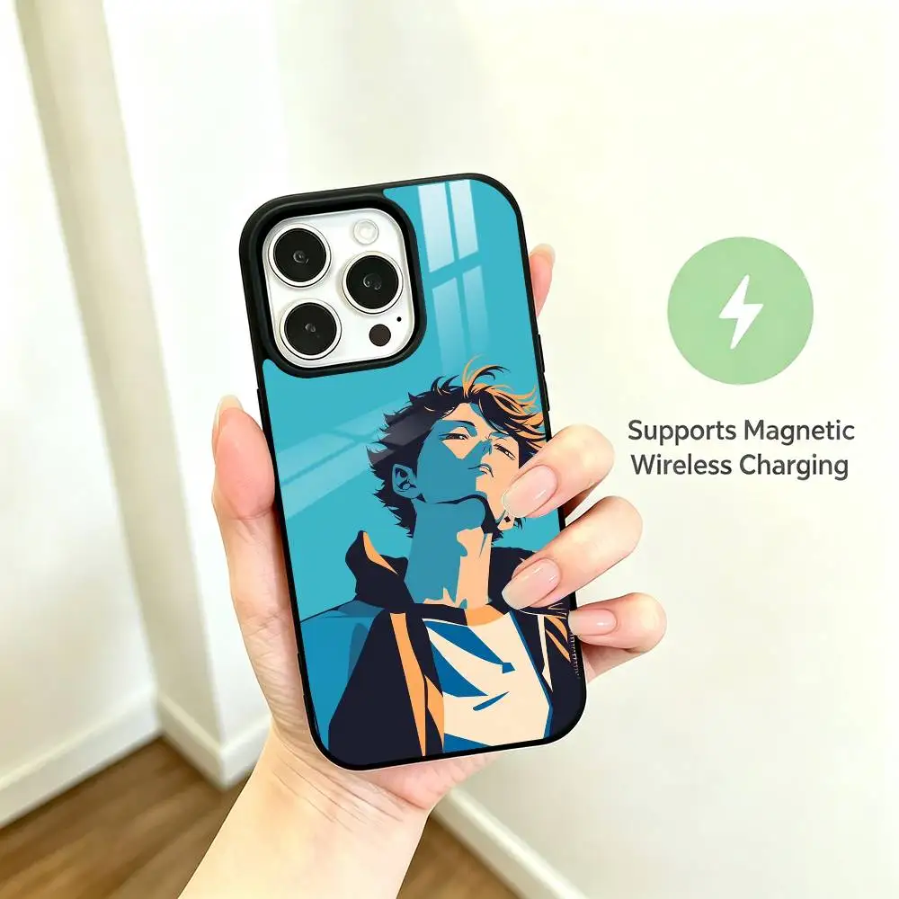 Фото Чехол для телефона Haikyuu Toru Oikawa для iPhone 17, 16, 15, 14, 13, 12, 11 Plus, Pro. Поддерживает магнитную беспроводную зарядку. №4