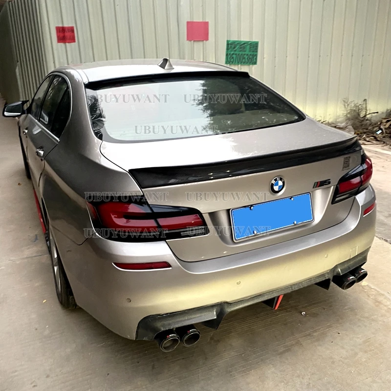 

Стильный задний спойлер для багажника из углеродного волокна переменного тока для bmw 5 серии 4-дверного седана f10 2010 + 523i 528i 535i 550i 520d 525d