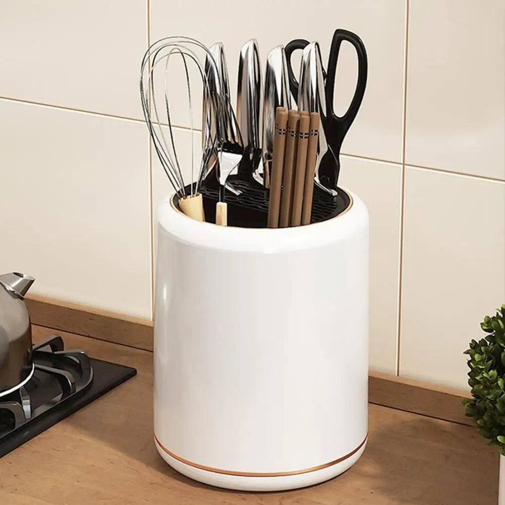 

Cutters Rack Shelf Practical 360 Degree Rotation Detachable Chopsticks Spoon Blade Block Holder Household Supplies