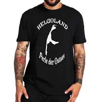 Kaus Mutiara dari Laut Helgoland dengan Teks Jerman Helgoland Perle Der Ostsee Kaus Baru Pria 100% Katun Kaus Ukuran UE