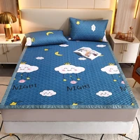 latex ice silk mat adult three piece mat summer mat foldable single bed single double household bamboo mat king size bed sheet
