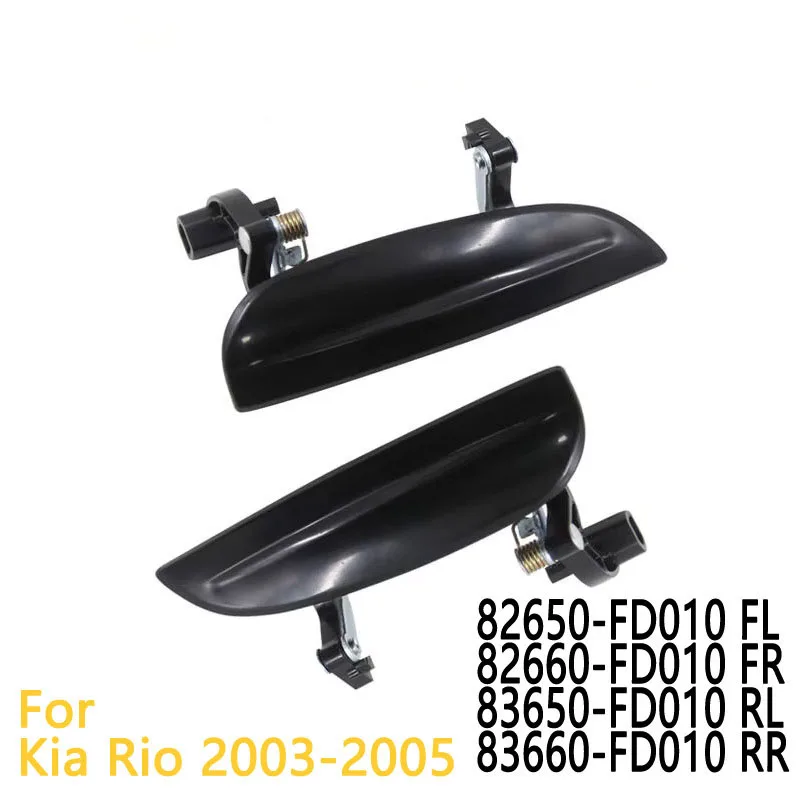 Фото 1 шт. внешняя дверная ручка для Kia Rio 2003 2004 2005, черная внешняя дверная ручка, внешние детали автомобиля, аксессуары №1