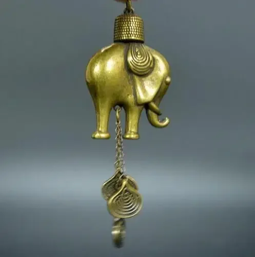 Коллекция старых азиатских антиквариат из латуни Изысканный маленький кулон в