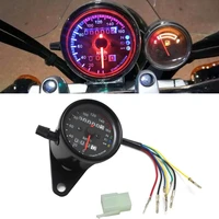 universal motorcycle speedometer odometer 12v motobike backlit dual speed meter with turn signal headlight indicator moto panel