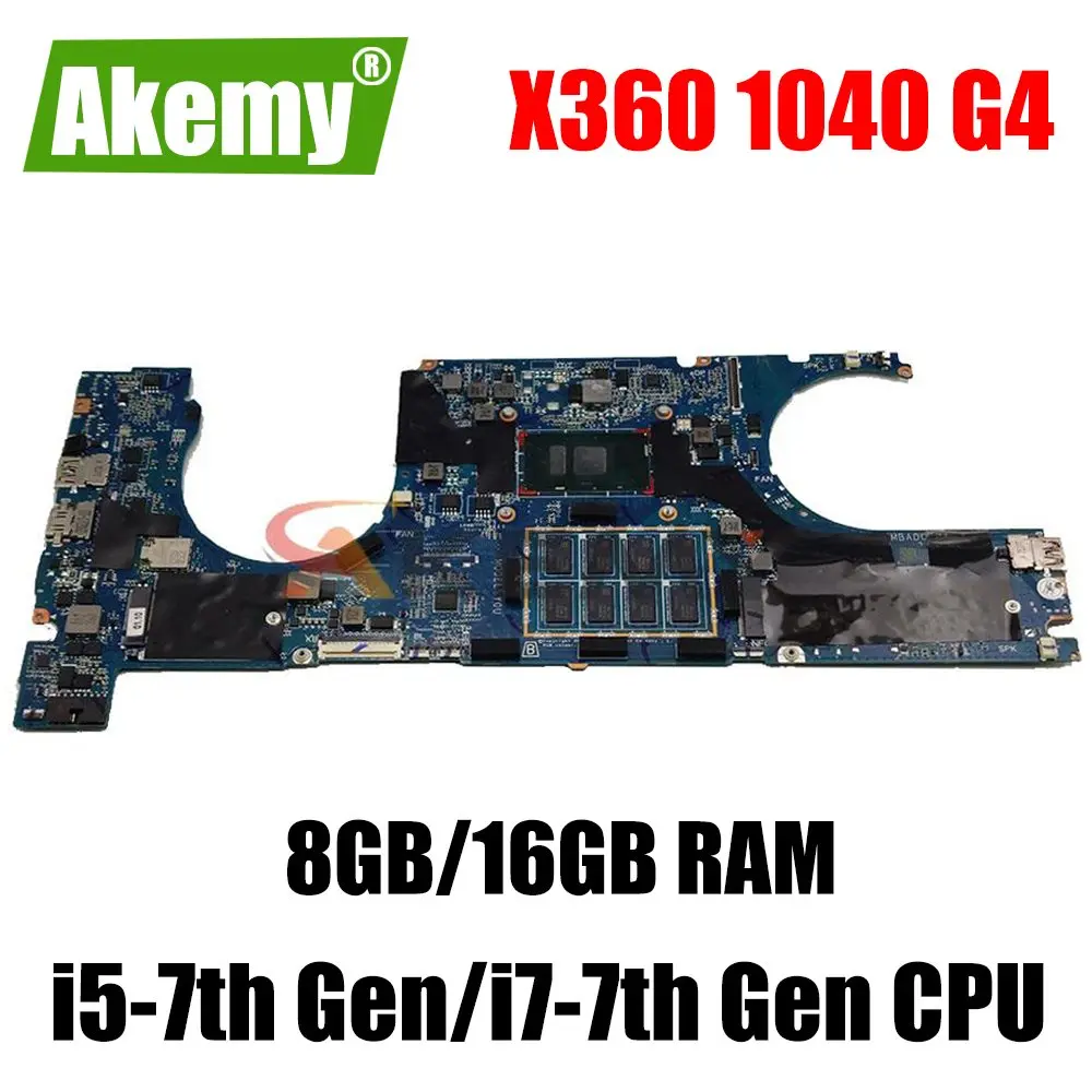 

For HP Elitebook X360 1040 G4 Laptop Motherboard Mainboard 1040 G4 DA0Y0UMBAD0 Motherboard I5 I7 7th Gen CPU 8GB 16GB RAM