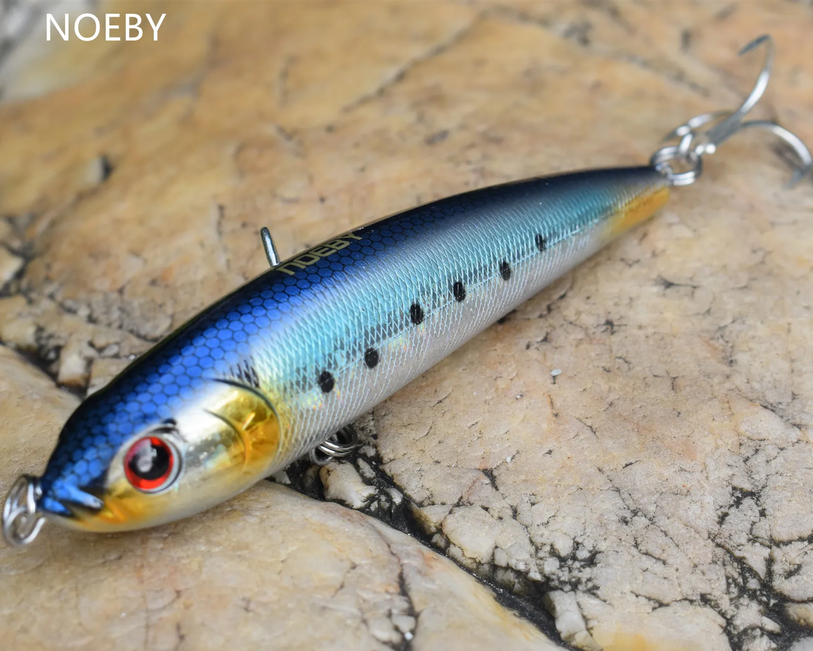 

Noeby 9062 submerged sea fishing pencil bait golden spear yellow pointed bait floating platform special for Nanyou 145g