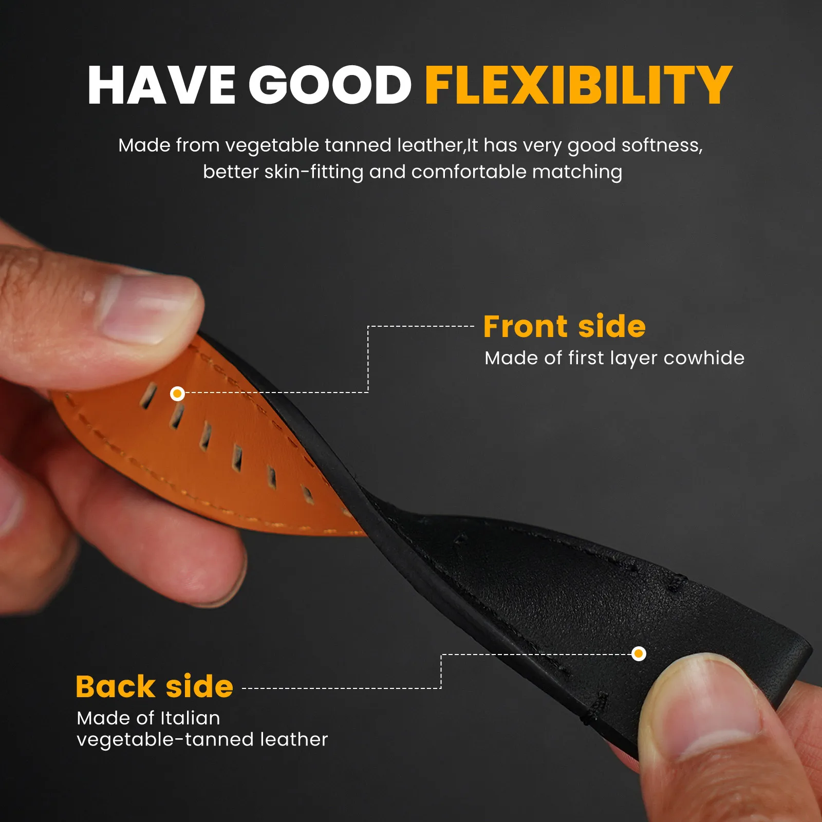 22 26mm Genuine Leather Strap for Garmin Fenix 6X Pro/6X/7X/5X Quick Fit Band for Tactix 7 Pro/Fenix 5 6 7/ Instinct Watchband