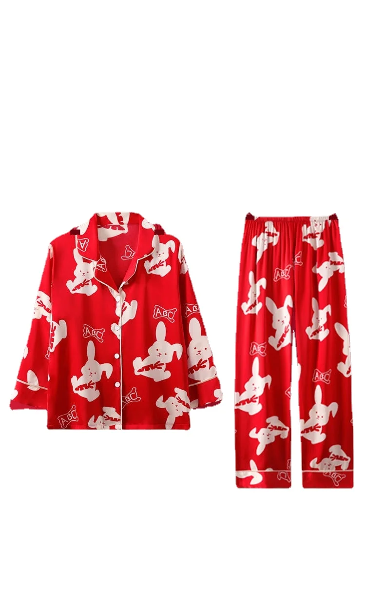 The bride and groom dress for men and women pajamas spring autumn long sleeve 2023 new household to wear winter wedding gown