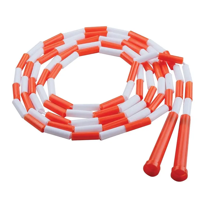

Fantastic Pack of 6 Orange/White Segmented Plastic 10` Jump Ropes - CHSPR10-6