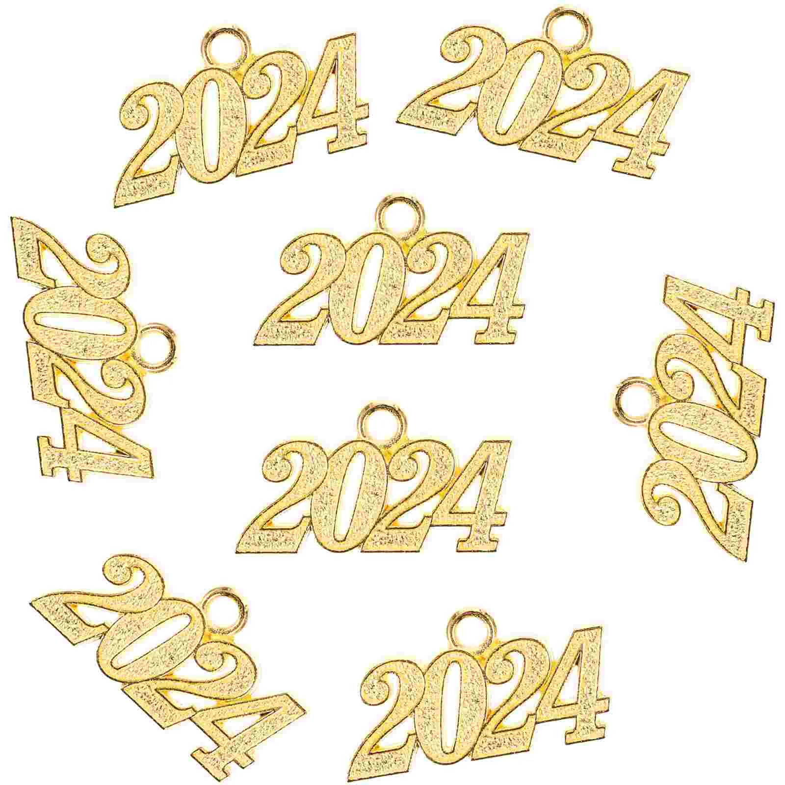 

50 Pcs 2024 Pendant Jewelry Making Accessory DIY Charms Crafts Graduation Alloy Bracelet
