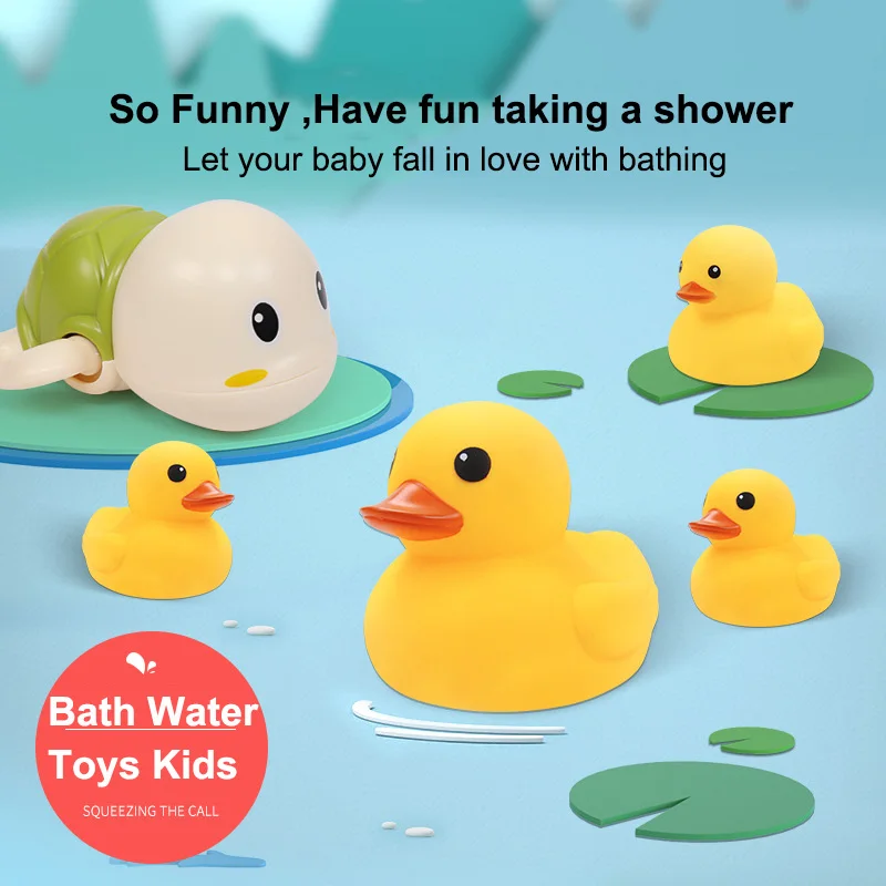 Cute Cartoon Animal Dinosaur Duck Penguin Baby Water Toy Infant Swim Turtle Wound-up Chain Clockwork Kids Beach Bath Toys Gifts