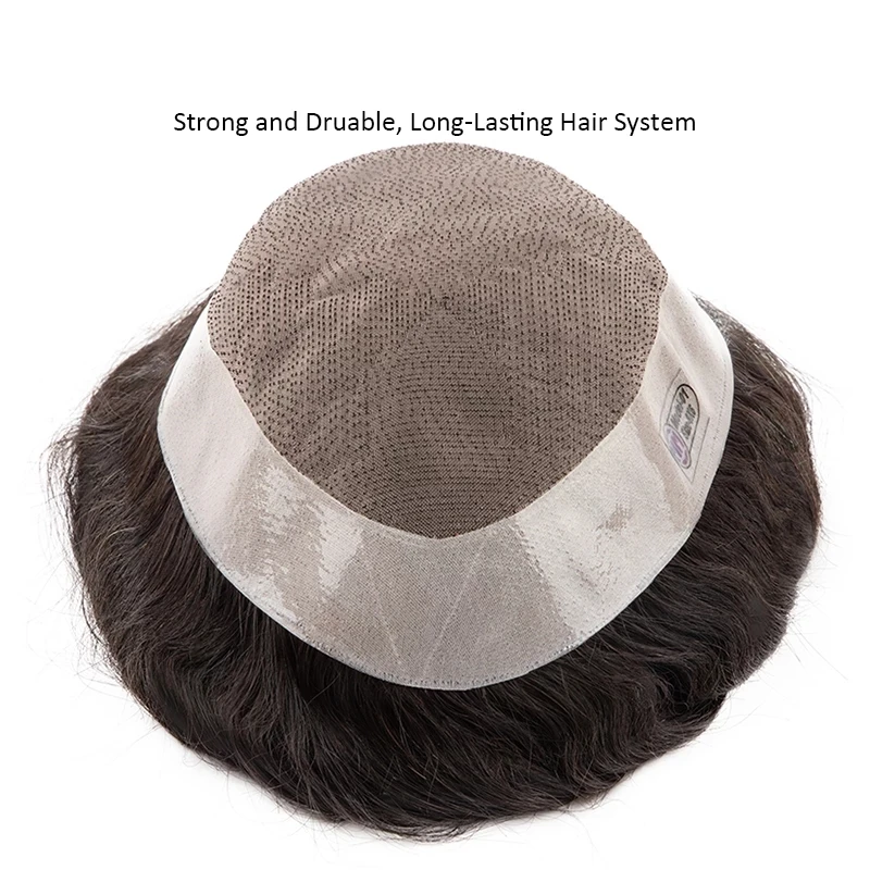 Ali Queen Hair Dreadlocks Toupee Men Afro Kinky Curly Hairpiece Men's Capillary Prothesis 100% Human Hair Wigs for Black Man