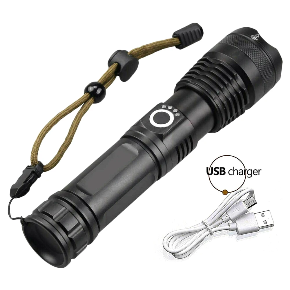 

Drop Shipping Xhp50 FlashLight Most Powerful Flash light 5 Modes Usb Zoom Led Torch Xhp50 18650 Battery Camping Fishing