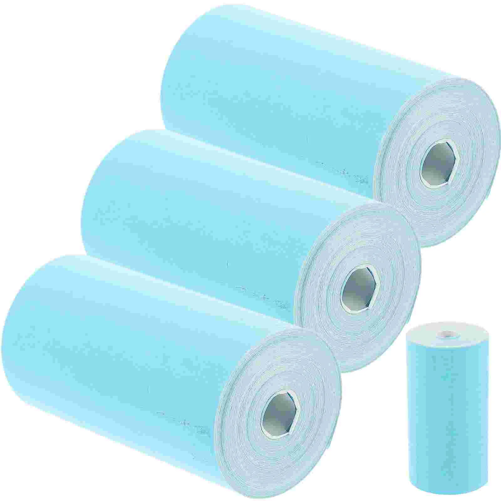 

4 Rolls Blue Paper Multipurpose Thermal Printing Checkout Counter Cash