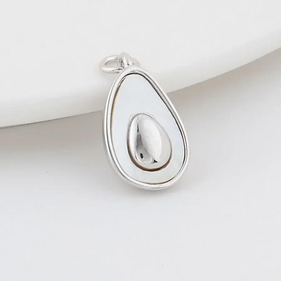 Латунные подвески в виде ракушек для ожерелья и сережек 2 шт. 11 х18 мм 14 к