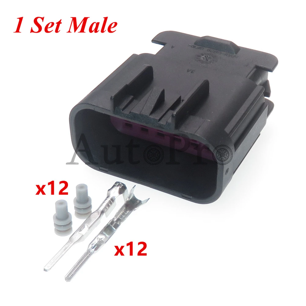 

1 комплект, 12 элементов, герметичная кабельная розетка для передней фары 15326854 13530777 15326849, разъем для датчика положения дроссельной заслонки автомобиля для Buick