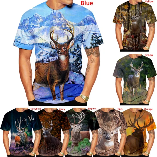 

Summer fashion Deer Hunting Camo Unisex Clothing Men/Women 3d T shirt deer Printed t shirt