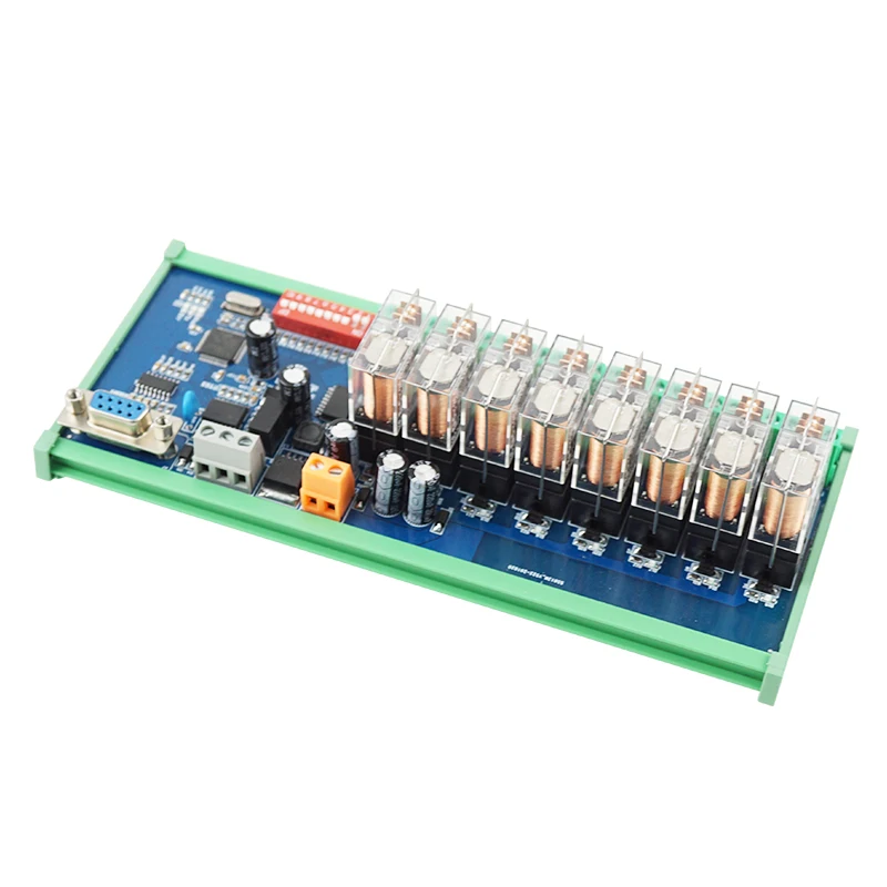 

8-Channel RS485 Communication Omron Relay Module RS485 Modbus RTU/232 DC12V/24V Relay Output Module For Remote Control