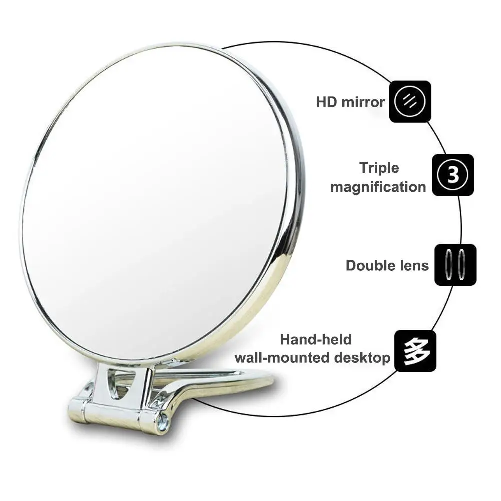Magnifying Makeup Mirror 3X Hand Mirror With Handle For Travel Magnifying Mirror Handheld Magnifying Mirror For Eyes Makeup images - 6