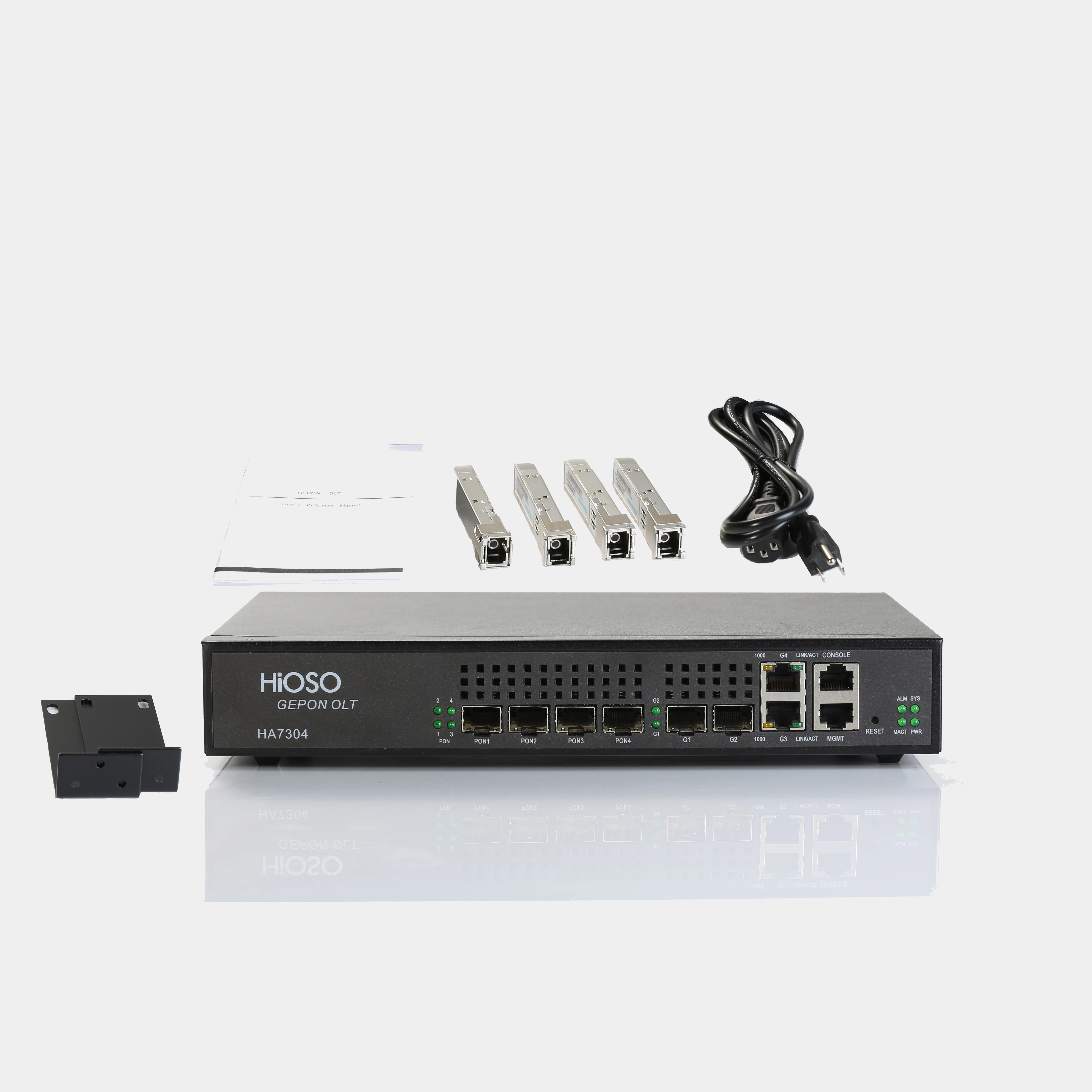 

olt hioso Mini 4 ports olt epon fiber optical equipment No SFP px20+++