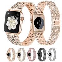 diamond strap for apple watch band 45mm 41mm 44mm 40mm 42mm 38mm stainless steel correa cover iwatch 5 4 3 se 6 7 braceletcase