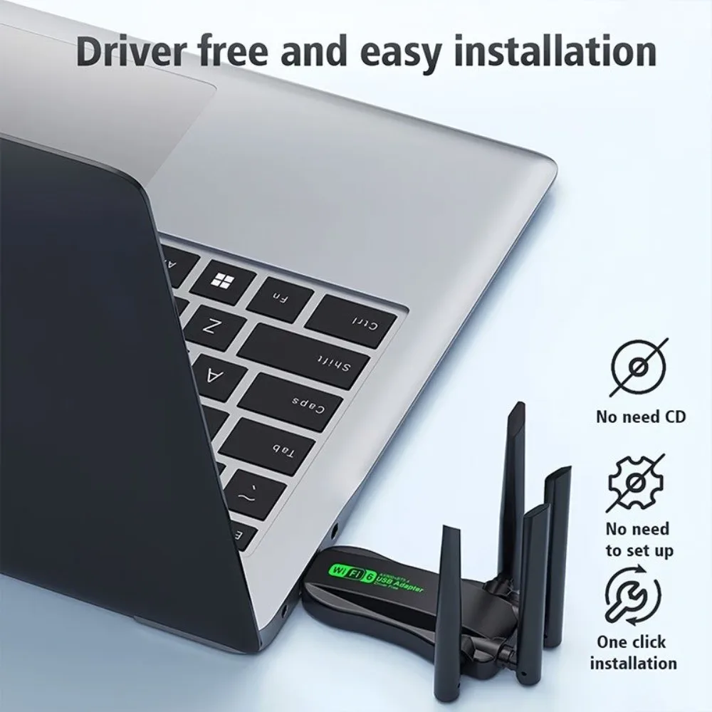 Фото USB-адаптер AX900 Dual Band WiFi6 с Bluetooth 5.4, 2.4G/5Ghz, 900 Мбит/с, Wi-Fi донгл, приемник, USB-интерфейс, беспроводная сетевая карта №1