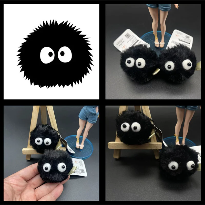 

Cute My Neighbor Totoro Keychain Spirited Away Fairy dust Keyrings fit Bag Charms Purse Accessory for Miyazaki Hayao Comic Fans