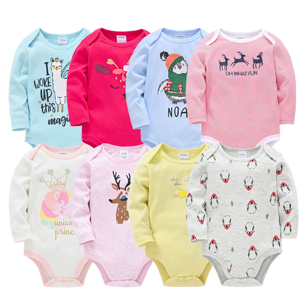 2023 Baby Boys Girls Bodysuit Long Sleeve 100% Cotton Baby Clothes 0-12 Months Newborn Body Bebe Jumpsuit Clothing