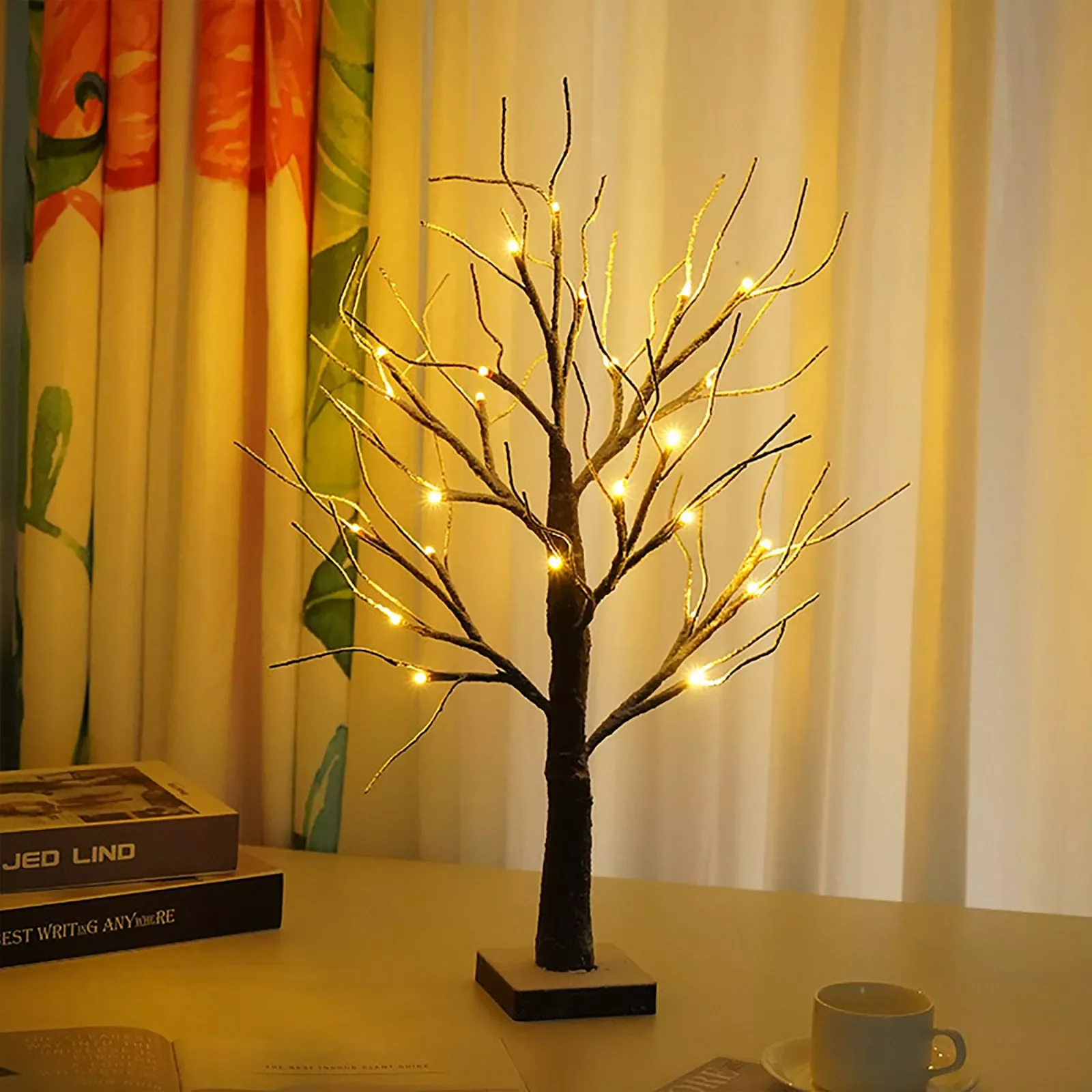 Светодиодная лампа в виде березового дерева ночник сказочный дух теплый белый