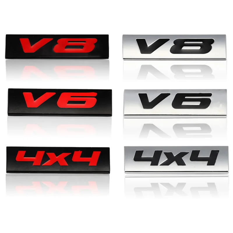 Car Sticker V6 V8 4x4 Logo Emblem Badge Decals for Seat BMW Audi Jeep Honda Ford Opel Passat Peugeot KIA Skoda Volvo Mazda Lexus |