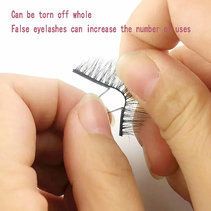 

50 Pieces/Box Reusable Self-Adhesive Glue-Free Eyelash Glue Strip False Eyelashes Makeup Tools Hypoallergenic