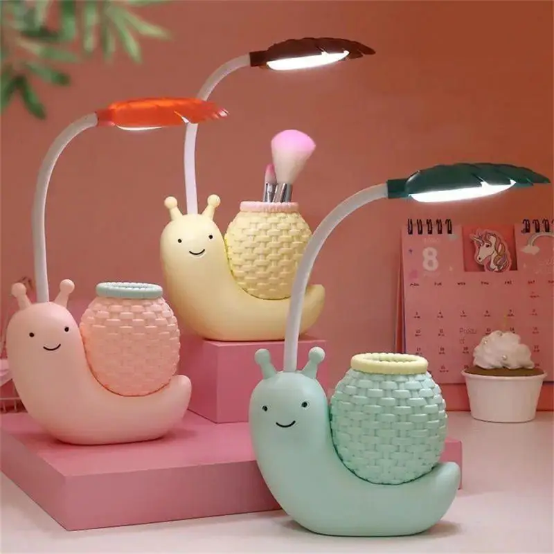 

Led Cartoon Table Lamp Multifunctional Eye Protection 360 Degree Rotate Energy-saving Universal Hose Led Night Light