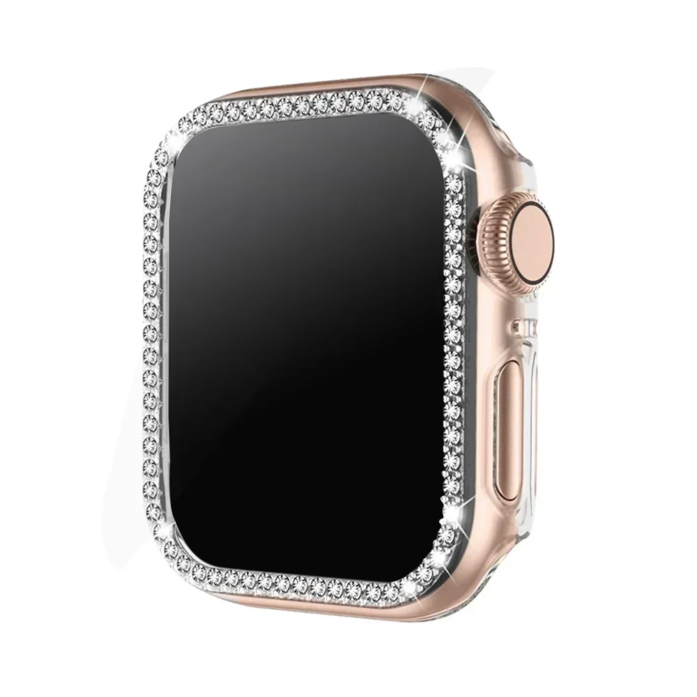 Чехол для Apple Watch чехол 10 42 мм 46 Bling чехол-бампер с алмазами + защита экрана Iwatch Series