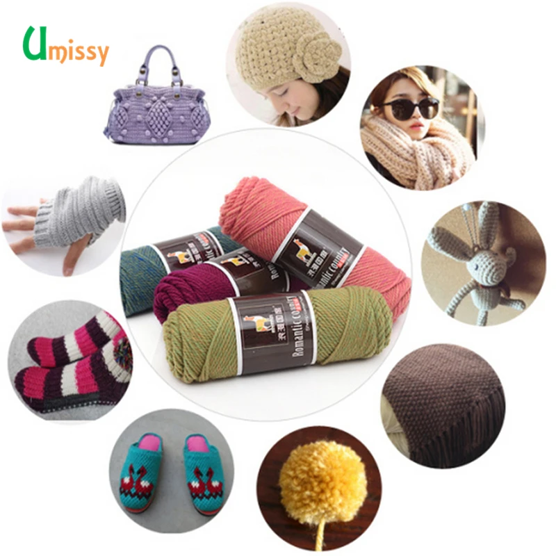 1 шт. вязание крючком Мягкий Кашемир Пряжа для Вязания Ребенок Шерсть Ручной