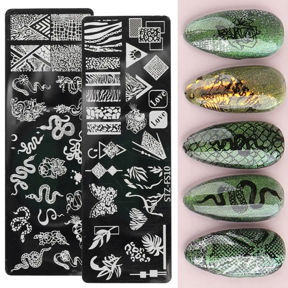 

Versatile Convenient to Operate Vivid Nail Plates Flower Moon Snake Manicure Printing Plate for Women Nail Template
