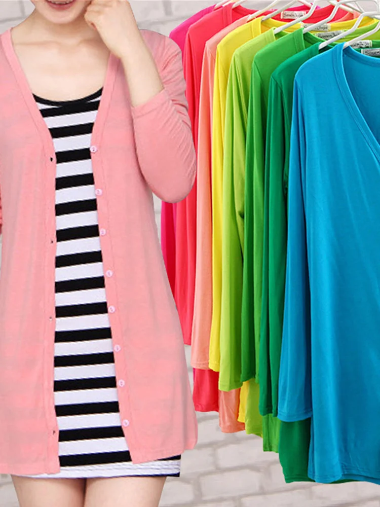 

Женский длинный кардиган средней длины, тонкий Шелковый вязаный кардиган на лето и осень, Женский Повседневный свободный свитер, пальто, модная куртка ZY6466, 2022