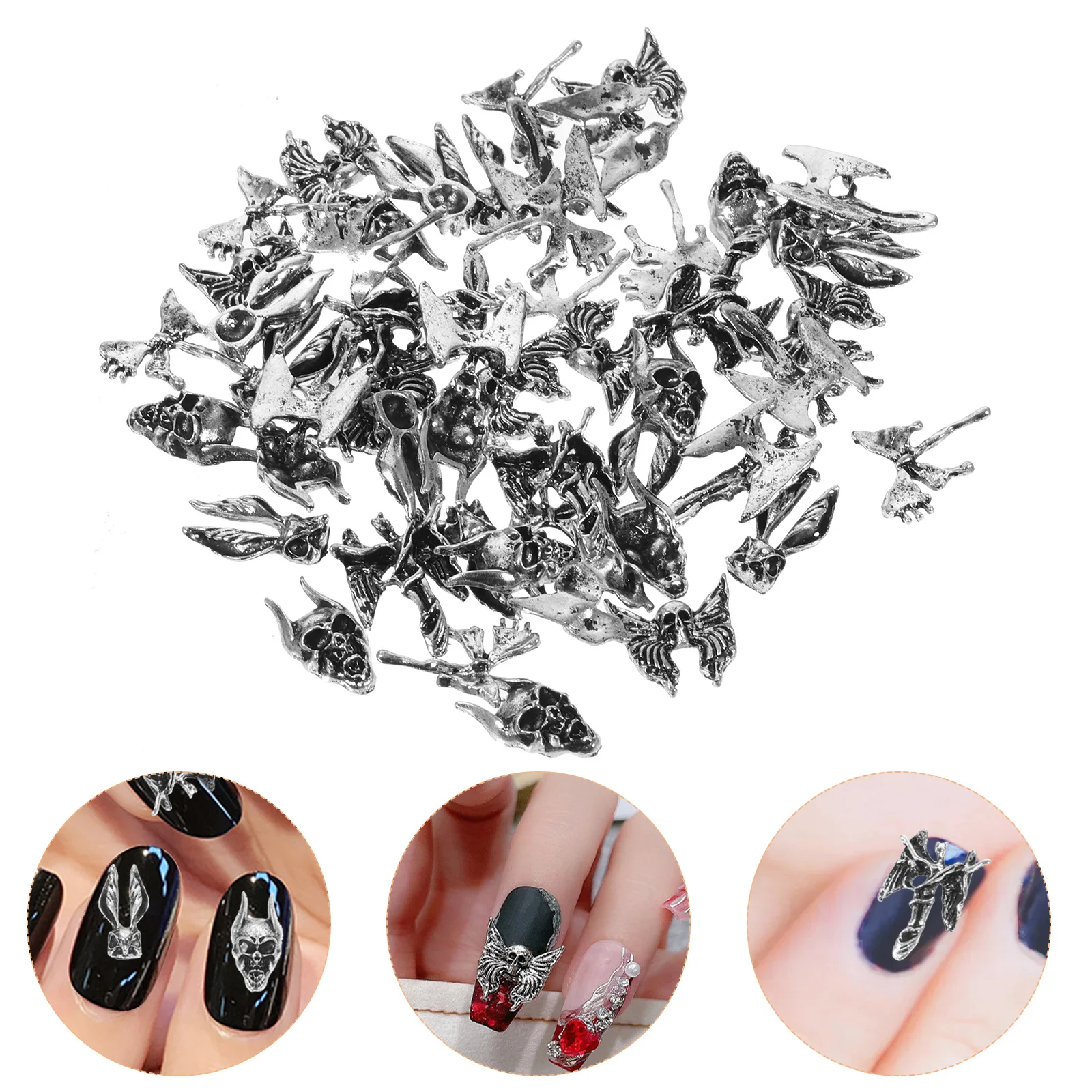 

50pcs Nail Charms Nail Accessories DIY Nail Decoration Halloween Nail Charms