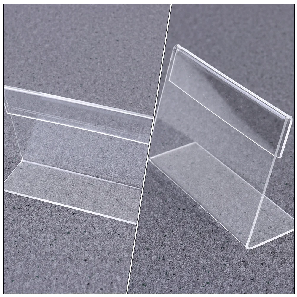 

25 Pcs Poster Holder Stand Acrylic Card Sign Stands Display Tent Table Top Clear Wedding