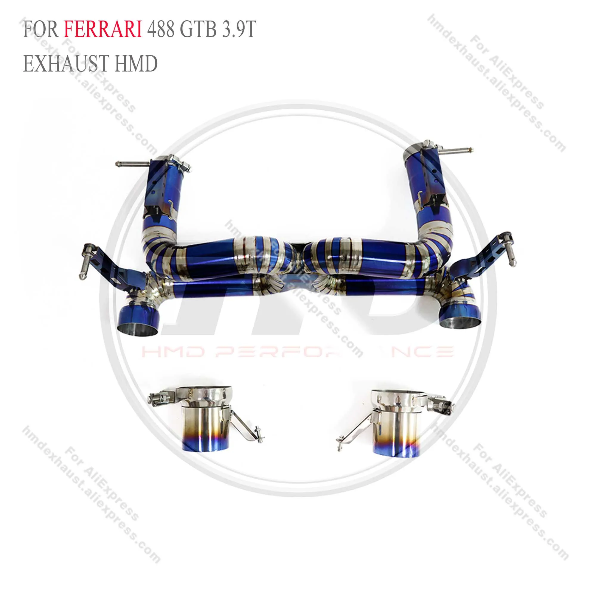 Титановая выхлопная система HMD Performance Catback для Ferrari 488 Pista Spider GTB 3 9T глушитель