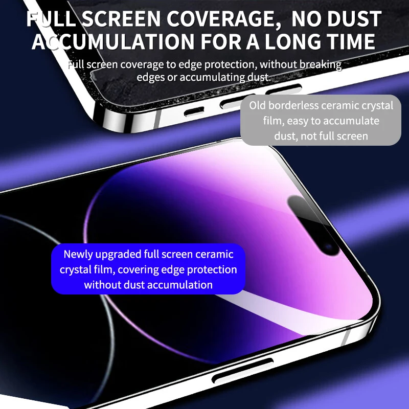 3PCS Full Cover Tempered Glass on For iphone 14 13 12 11 Pro Max Screen Protector Protective Glass On X XR XS Max 7 8 Plus Glass