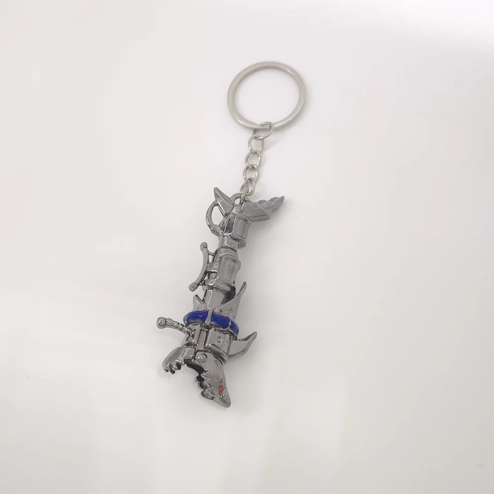 

League of Legendes Jinx cannon Game LOL Weapon Keychain Necklace Metal Key Rings For Gift Key chain Jewelry for car