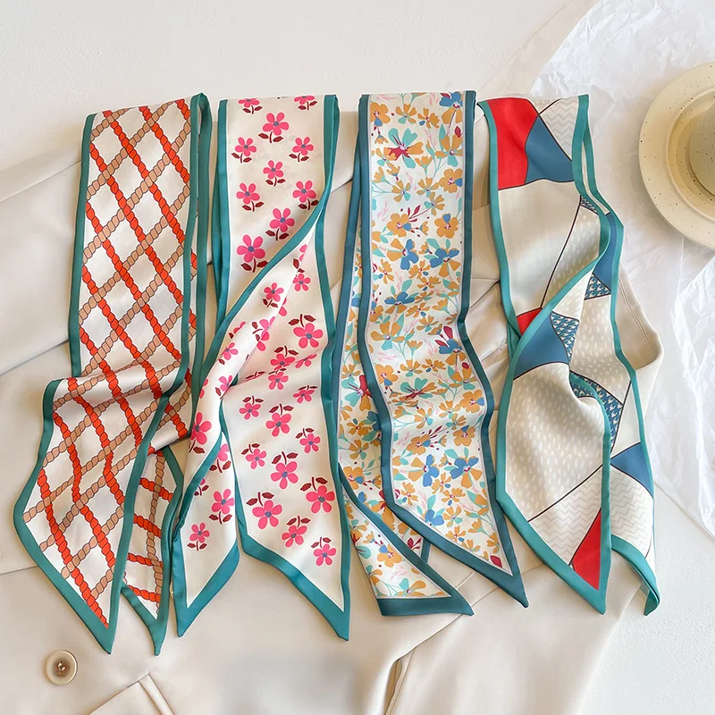 Zijilly Женский шелковый шарф с цветочным принтом Ropa Elegante de Marca Superiorita Декоративные