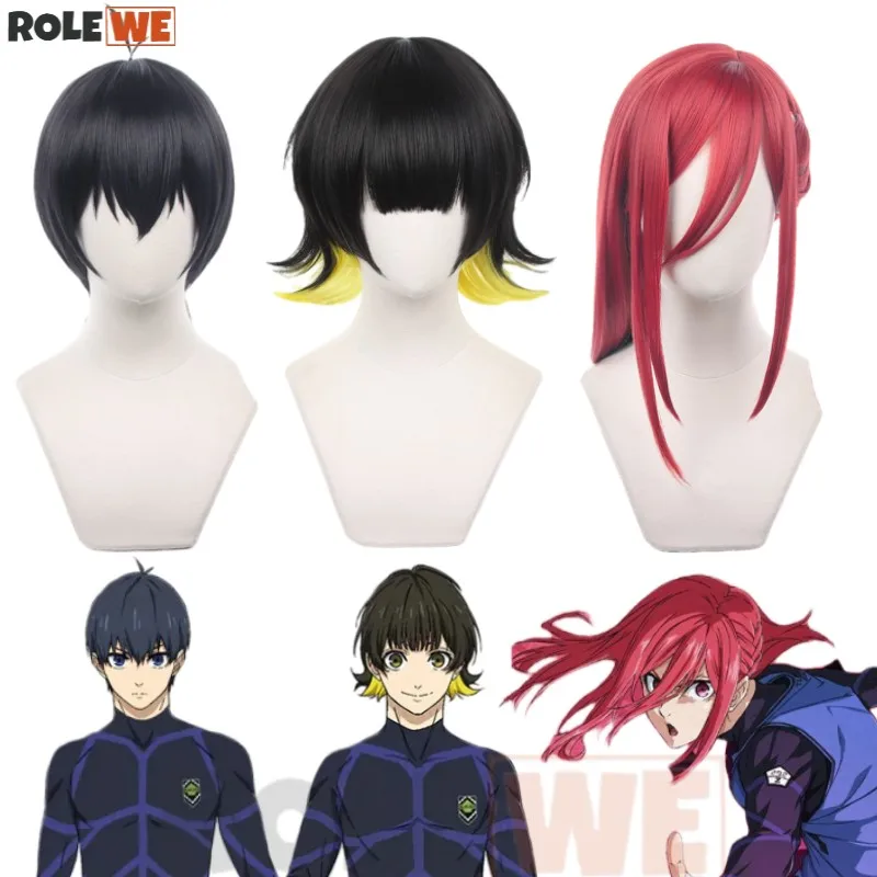 

Anime BLUE LOCK Cosplay Chigiri Hyoma Isagi Yoichi Bachira Meguru Wig Hair Halloween Party Wigs+Wig Cap