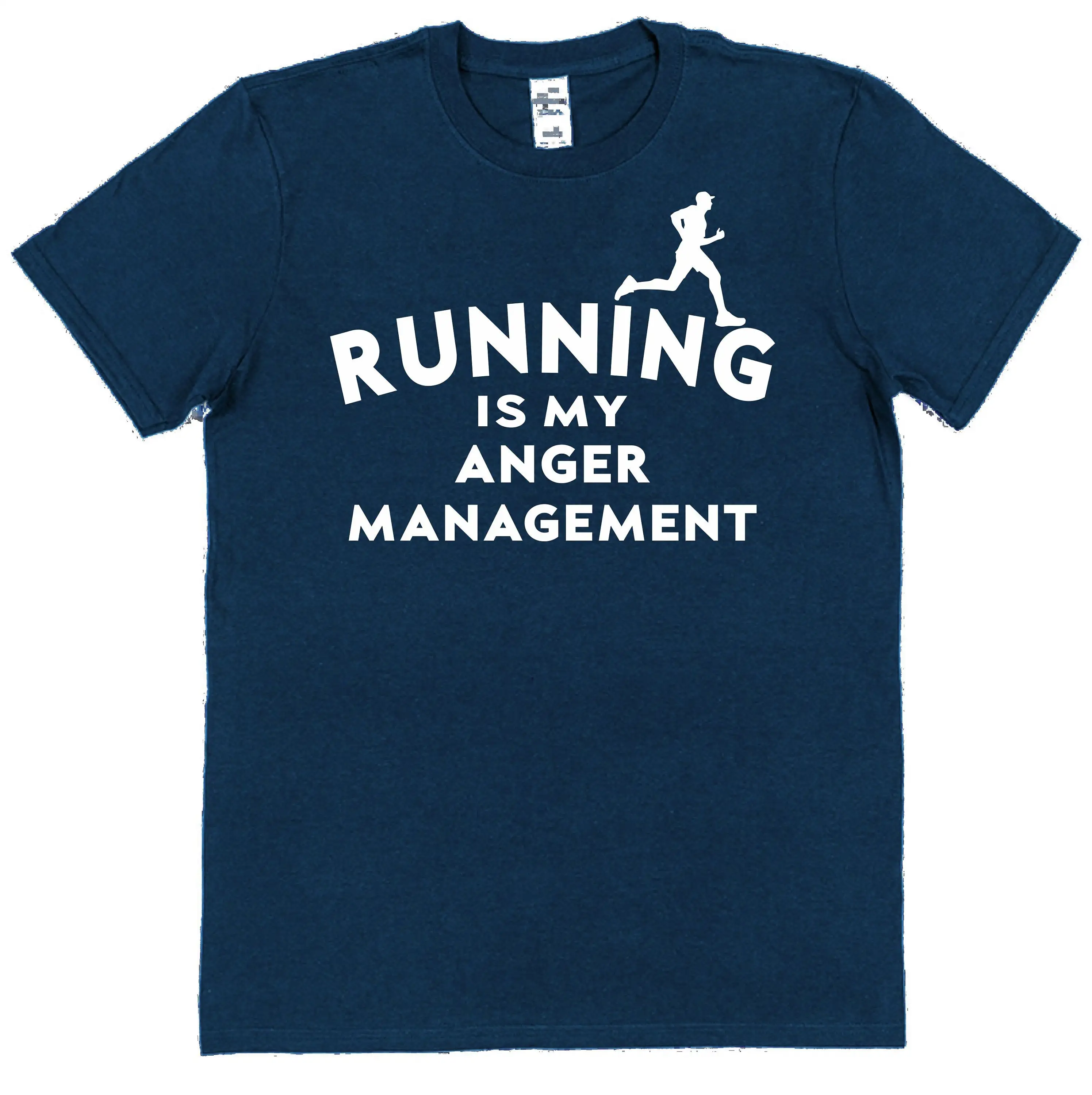 Футболка Running is My Anger Management для бегуна марафона гонщика забавный хлопковый слоган