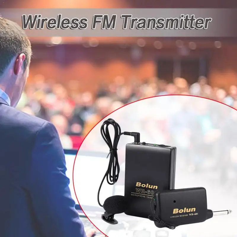 

WR601 Wireless Microphone MIC Conference Speech FM Transmitter Collar Clip Style Speakers For Teaching Live Performance