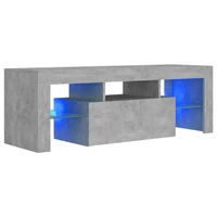 tv stand with led lights chipboard tv cabinets tv table tv units concrete grey 140x35x40 cm