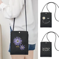 2022 mobile phone bag women wallet shoulder crossbody bags universal cell phone packet organizer daisy print waterproof handbag