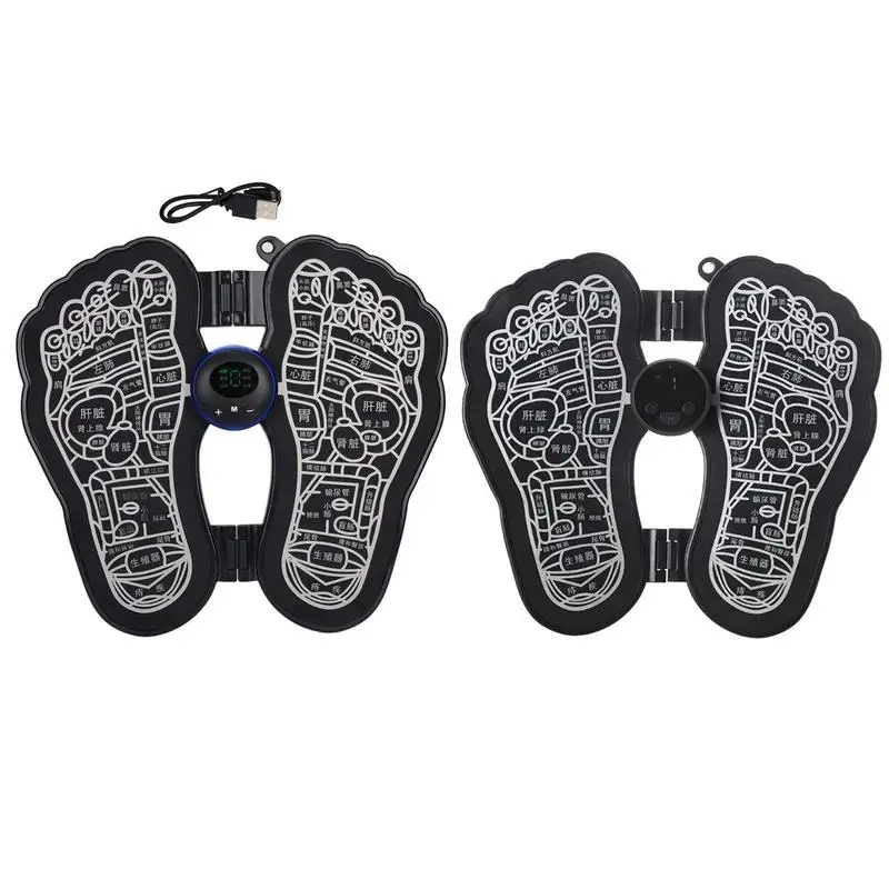 

Bioelectric Acupoints Massager Mat EMS Foot Stimulator Massager Pads Folding Feet Massager Machine With 6 Modes And 9