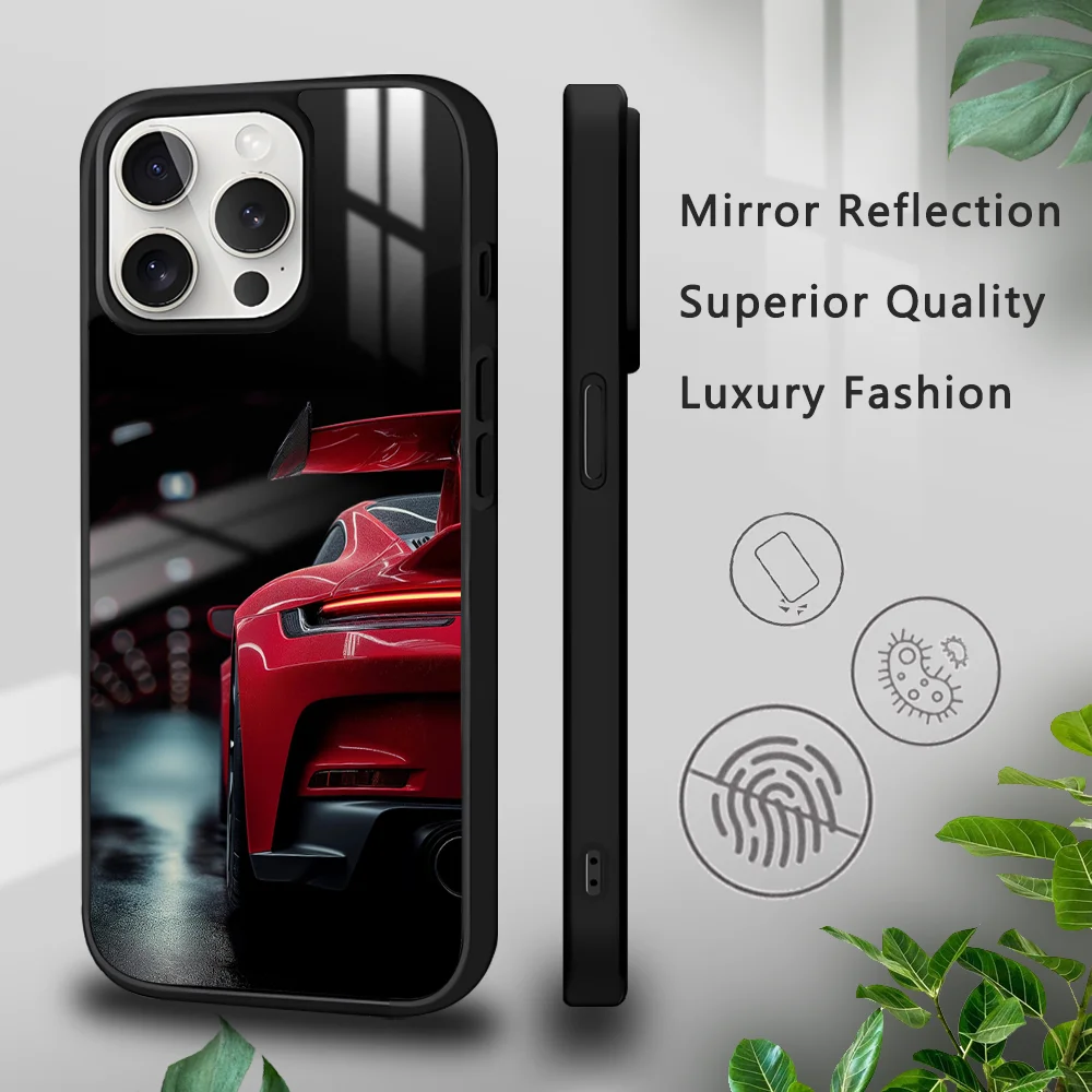 luxury Sports Super Car 911 Phone Case For iPhone 16 15 14 13 12 11 Pro Xs Max Mini Plus Celulares Hard Funda